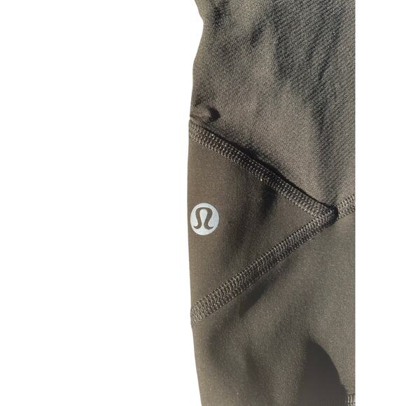 Lululemon Pace Rival Crop 22" leggings in Dark Olive, size 6 - Picture 2 of 4